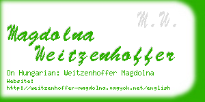 magdolna weitzenhoffer business card